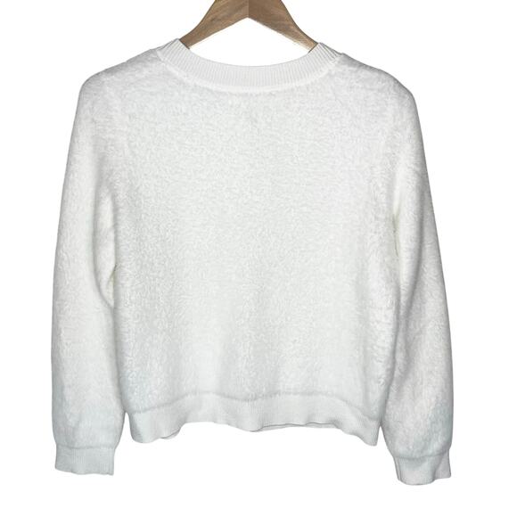 ANTHROPOLOGIE BAILEY 44 Women’s Ivory Heart Button up Cardigan medium - Picture 3 of 3